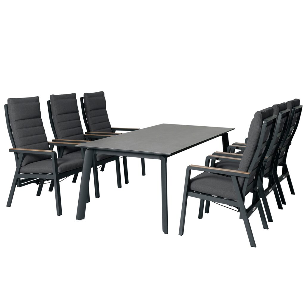 Horton Aluminium 6 Seat Garden Dining Set 5056771098550 2